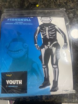 Fishskull Youth Halloween Costume Medium 8-10
