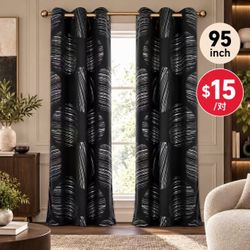 1 pair of 95 inch blackout curtain