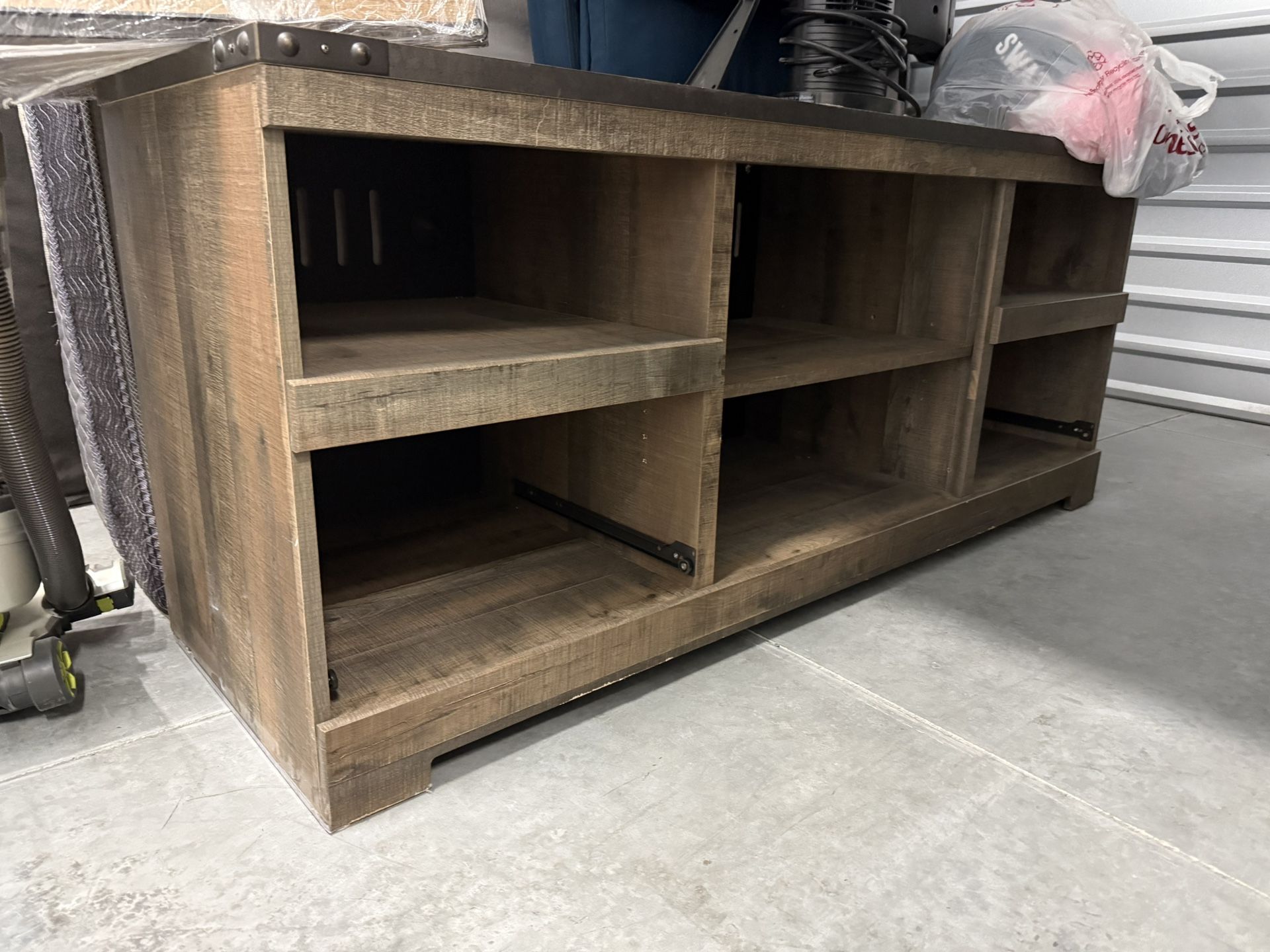 Wooden TV Stand With Storage Drawers