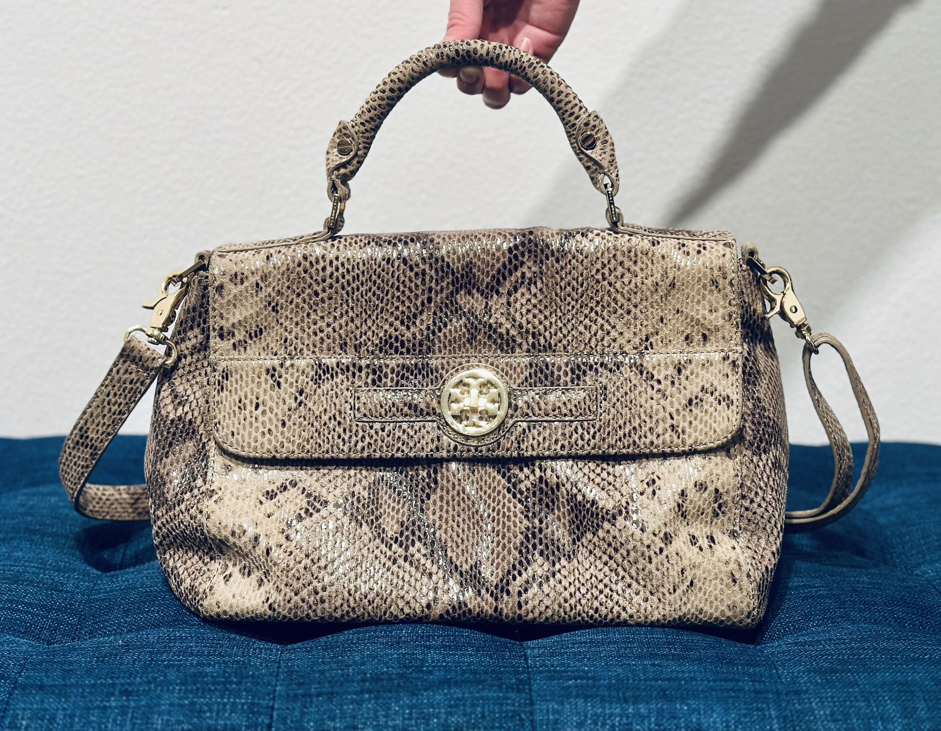 Vintage Tory Burch Snake Print Bag