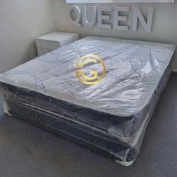 Queen Mattress Set – Medium – Brand New – Delivery Available 🚚