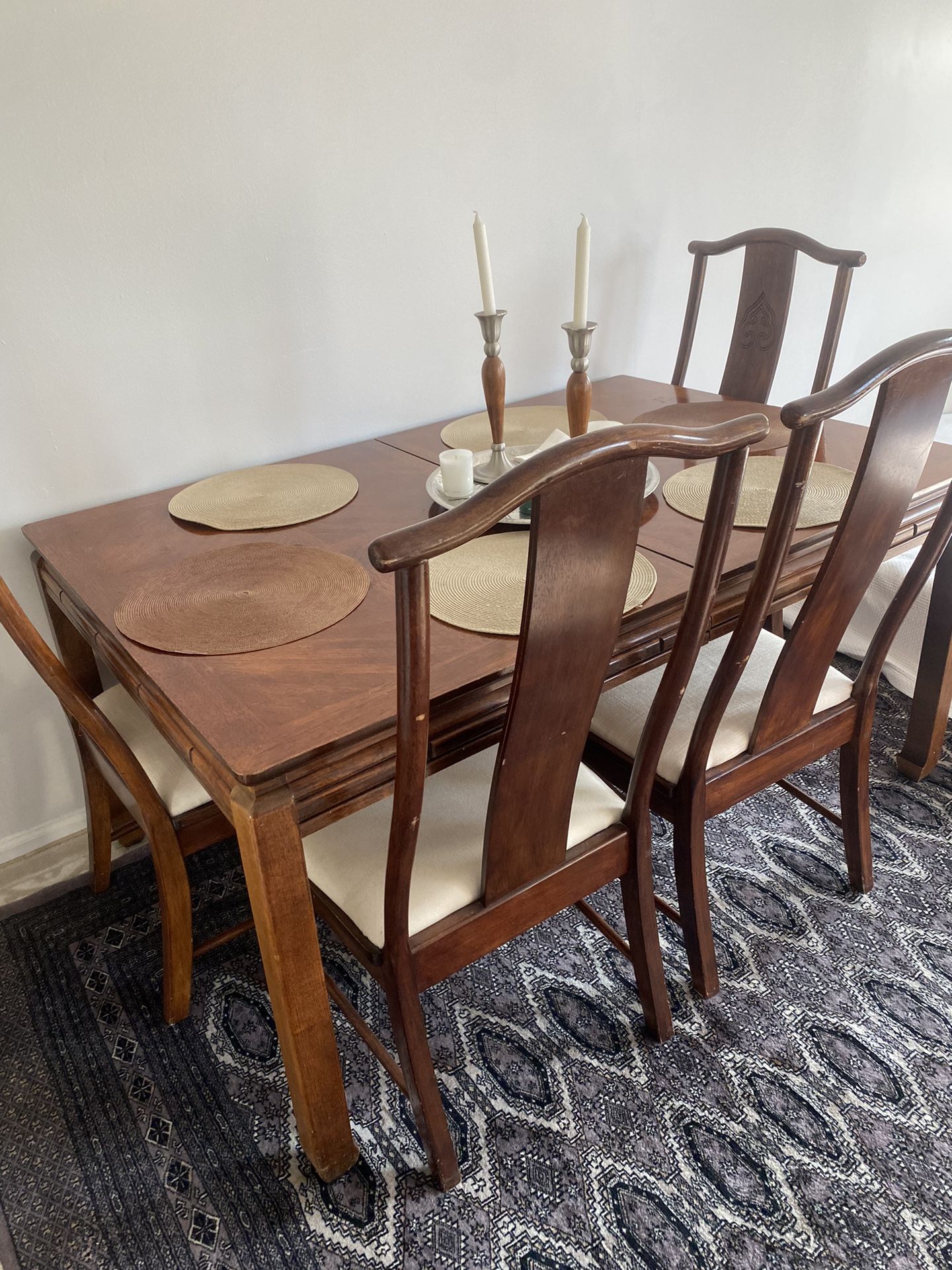 Dinning Table With For 10 People Seating And 6 Chairs