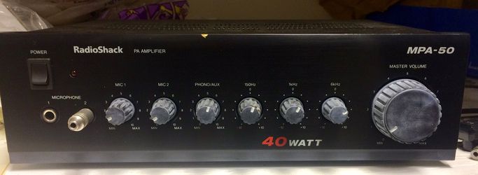 Radio Shack PA Amplifier MPA-50 - 40 WATT