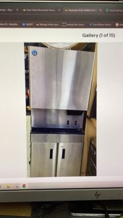 Hoshizaki dam-300bac-so cube let ice maker and water dispenser with floor stand no keys