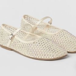 Zara Toddler Rhinestone Ballet Flats 