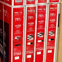 75 TV TCL smart 4K HDTV $55 down on financing free delivery six month warranty