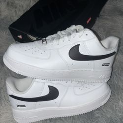 Black Box Logo Supreme Air Force 1’s - Size 10 Men’s 