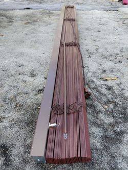 Wood Windows Blind Mahogany 71¾ W x 61H