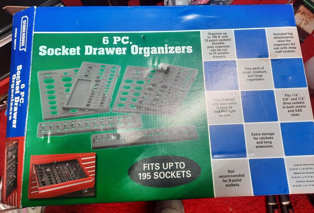 6pc Socket Drawer Organizer New ( Open Box )
