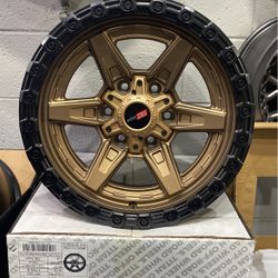 17” Vortek VRT-602 Wheels: 17x9 Matte Bronze w/Black Bead Ring