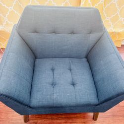Blue/Slate Colored Tufted Accent Chairs — $40 for 1; All 3 for $100