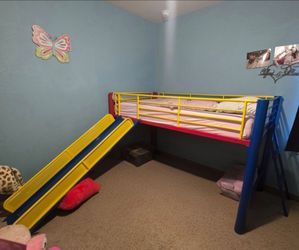 Bed with mattress