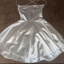 Mini White Silk Dress