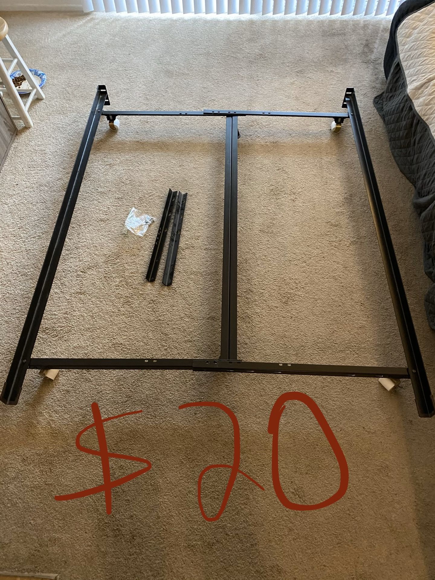 Queen size metal bed frame