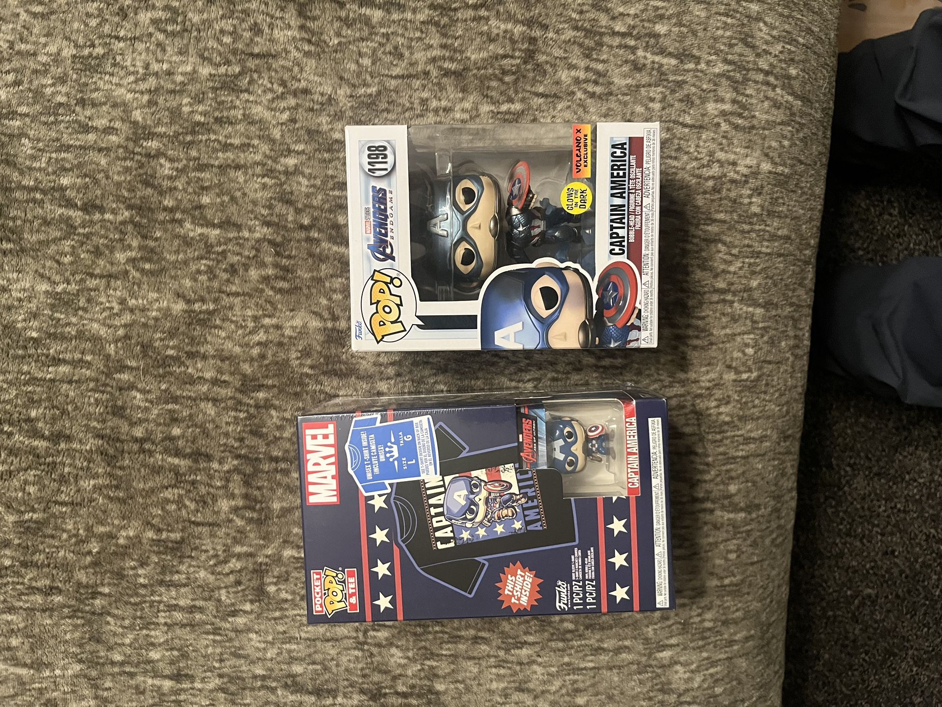 Captain America Funkos.