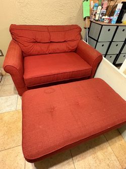 2 person couch with matching ottoman
