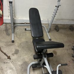 Weight Bench And Squat Rack 