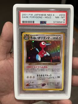 Pokemon TCG Dark Porygon 2 Holo No.233  Japanese Neo Destiny PSA 8 rare NM VTG