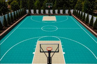 Interlockimg Outdoor Backyard Basketball Court Tiles/ pickle ball tiles / hockey tiles