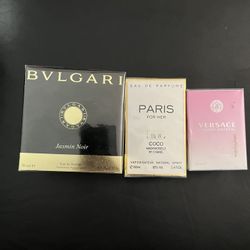 3 Women’s Perfumes Versace , Chanel , Bvlgari NEW Sealed