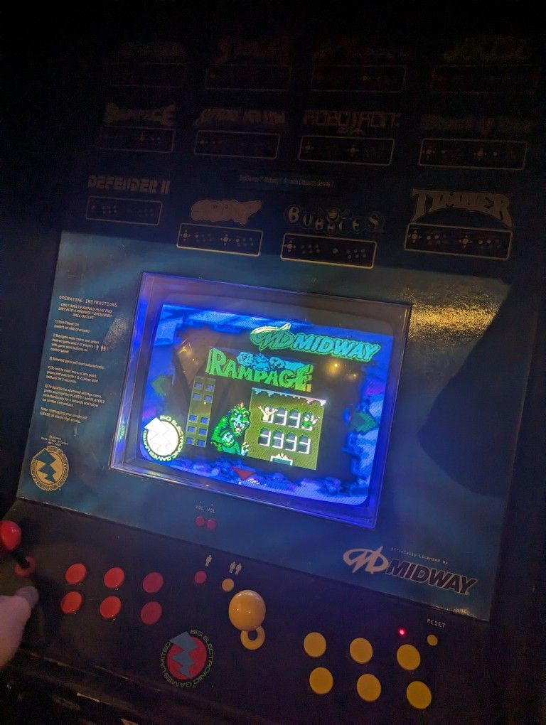 Midway Games Arcade Cabinet With 12 Games