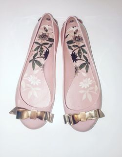 Women’s Ted Baker London Dahlia Flat in Pink Blossom, Brand New Size 7.5