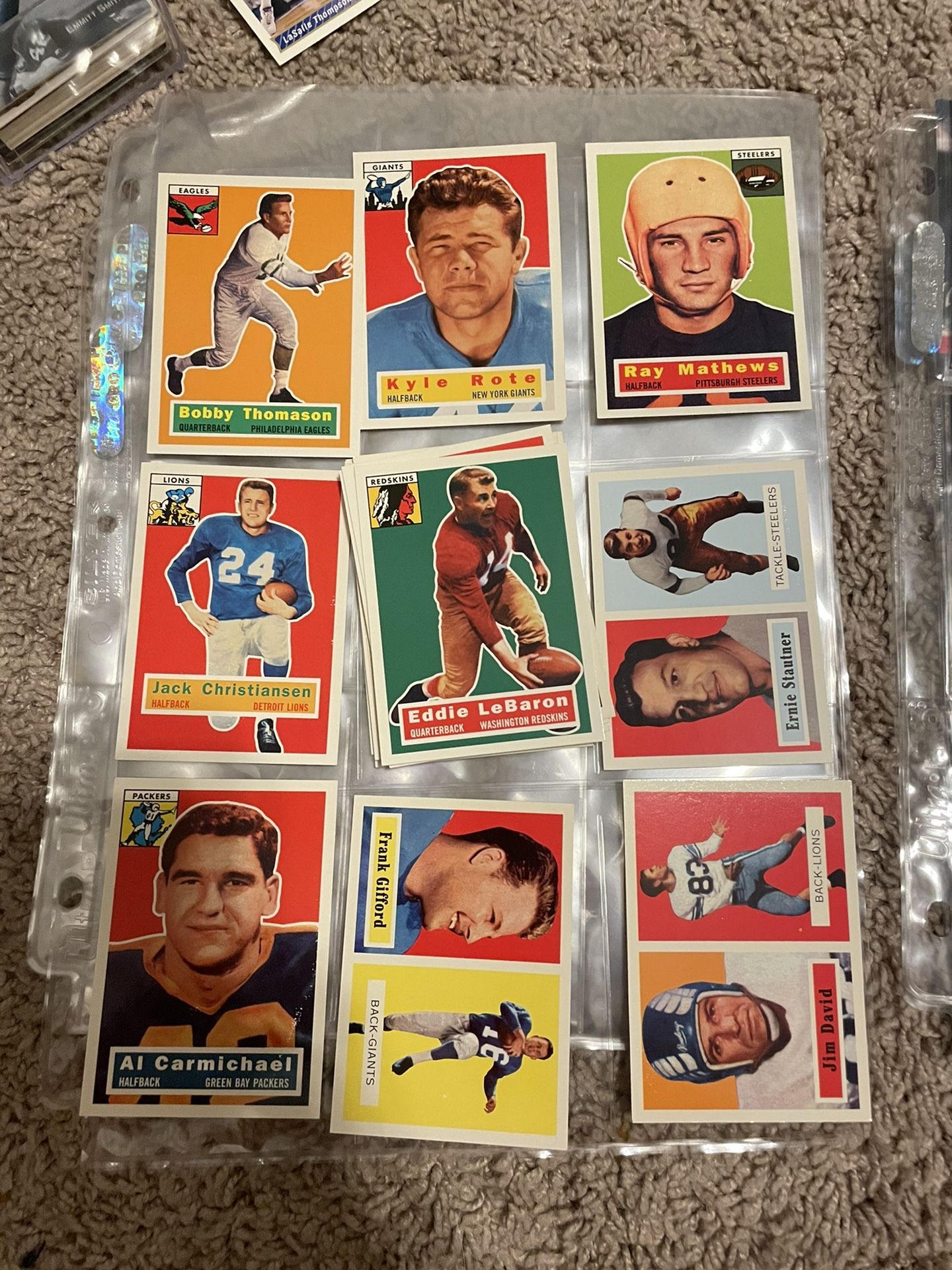 1950s Football Card Set Authentic Reprints