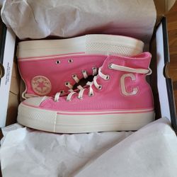 Converse Chuck Taylor All Star Lift Platform Retro Varsity High 'Oops Pink
