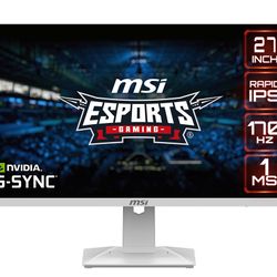 27” 170hz 1440p White Gaming Monitor