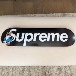 Supreme Smurf Skateboard Deck Black