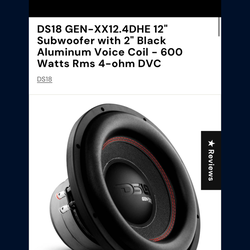 Ds18 subwoofer and Orion amp