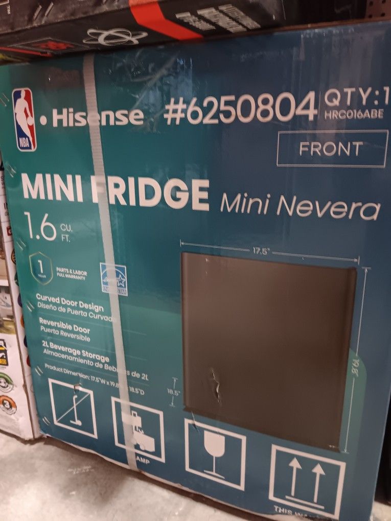 Hisense Mini Fridge 1.6 Cu, Ft.