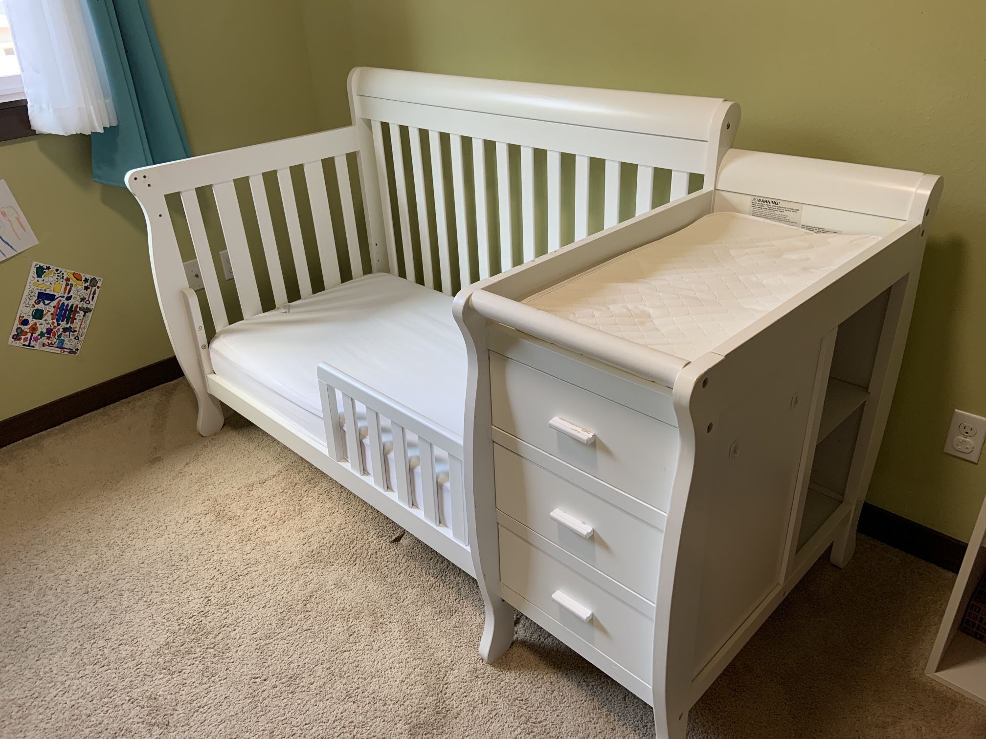 Crib, Baby Bad, Changing Table And Mattress