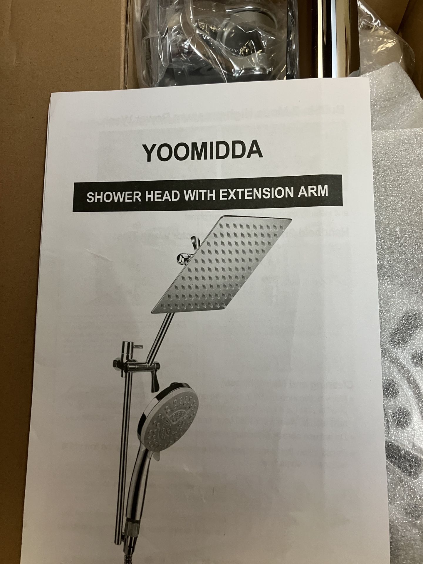 Shower Head With Extension Arm (chrome)