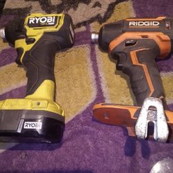 Ryobi And Rigid Impact Drivers