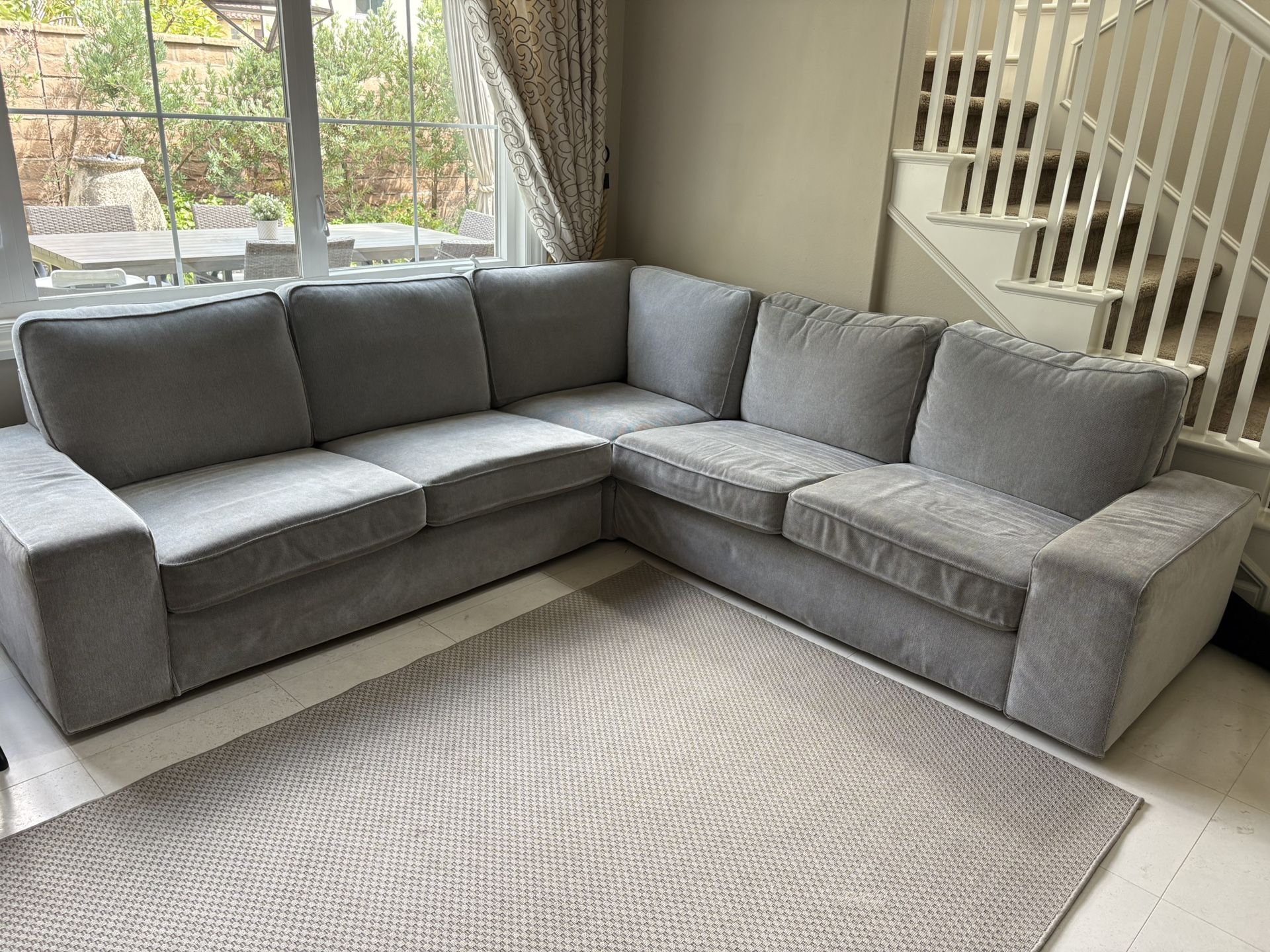 Grey L Shaped Couch 