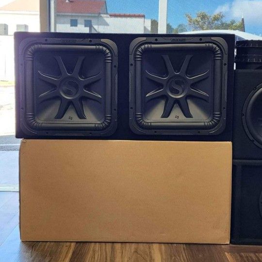 15 inch SOLO BARIC L7 KICKER SUBWOOFERS with Box