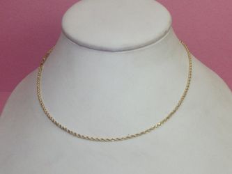 14k solid gold nice fancy rope chain