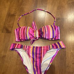 Woman’s Victoria’s Secret striped bikini size medium shipping available