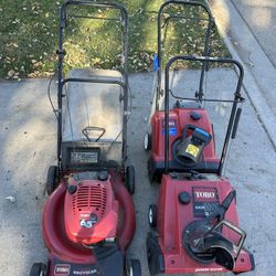 Toro Combo Lawnmower And Snowblower