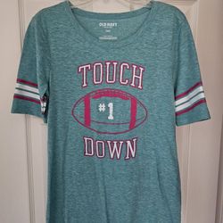 Old Navy Womens Football "Touchdown" Tshirt Size Small. New Without Tags