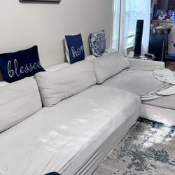2 Piece sectional with Left Chaise And Cover 124”