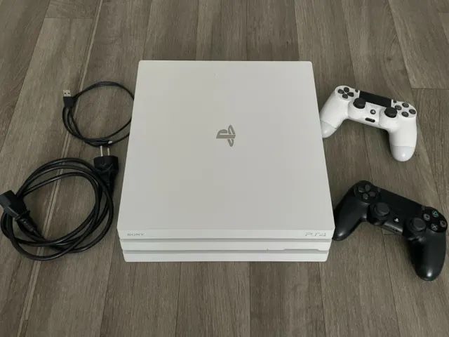 Limited Edition White PS4 Pro 1TB white color + 2 CONTROLS + PSVR, very little use, perfect condition