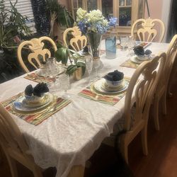 Whole Set! Real Wood Dinning Room Table,china Cabinet && Liquor Bar