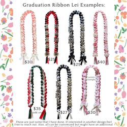 Grad Ribbon Leis