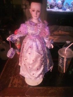 Show Stoppers Audrey Porcelain 18" Standing Doll With Stand