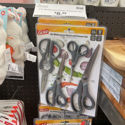 Glad 4Pc Multipurpose Shears & Scissors Set
