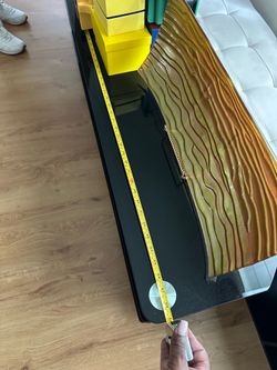 Modern Black Glass TV Stand / Entertainment Center – 59”