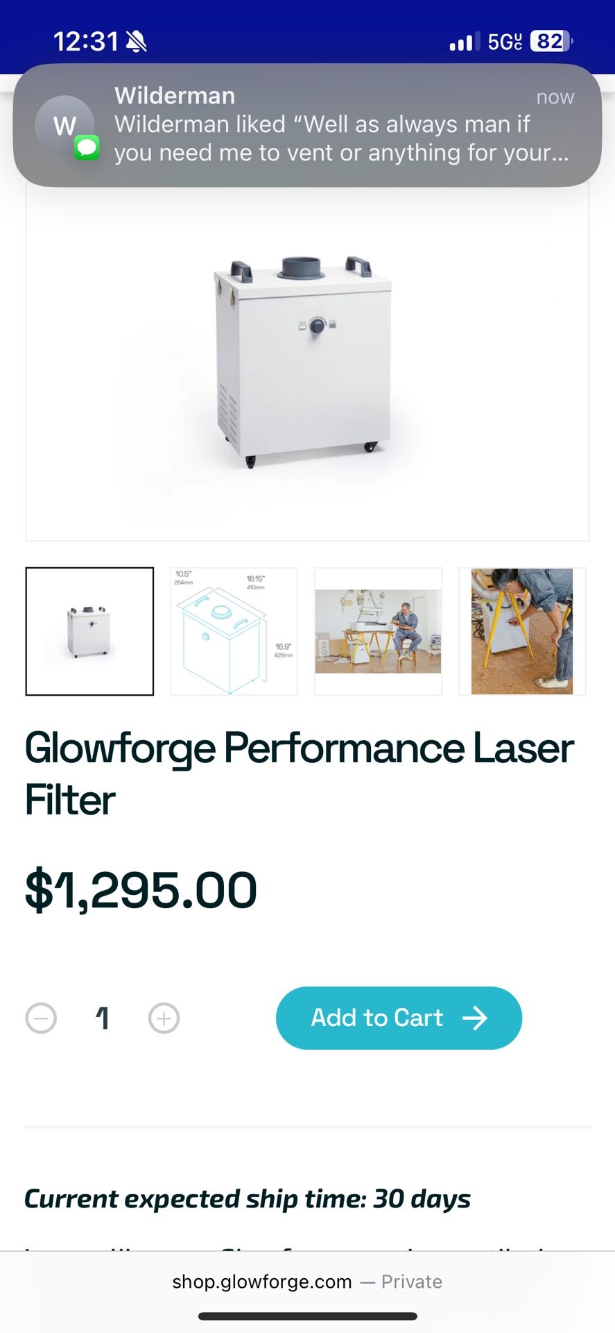 Glowforge Performance Laser Filter