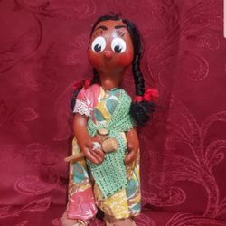 Vintage indian doll 10 inches tall